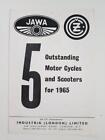 JAWA SCOOTERS & MOTORCYCLE RANGE Motorcycle Sales Brochure 1965  MANET 125++