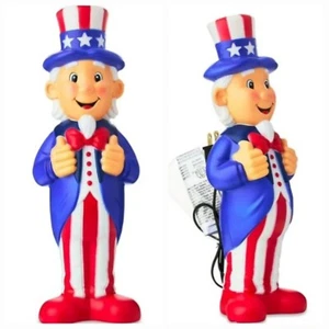 14" Patriotischer Unabhängigkeitstag Uncle Sam beleuchtete Blasform 4. Juli Dekor - Bild 1 von 5