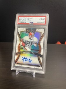 ERIC METCALF 2019 PANINI SELECT WHITE PRIZM AUTO /25 PSA 10 GEM MINT POP 1/1