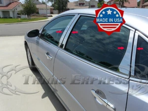 Buick Lacrosse 2005-2009 8 piezas pilar cromado poste acero inoxidable adorno puerta - Imagen 1 de 6
