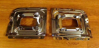 Chevy 1956 lámpara de estacionamiento paneles de respaldo cromados, nuevo pr ** Hecho en EE. UU. ** Foto 1 de 3