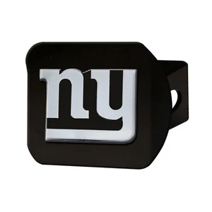 Fanmats NFL New York Giants 3D Chrome on Black Metal Hitch Cover  - Picture 1 of 1