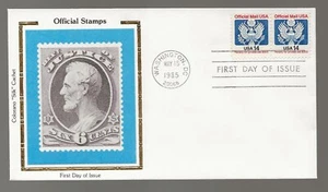 US Scott #O129A, First Day Cover 5/15/85 Washington Pair Official - Picture 1 of 1