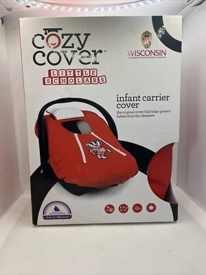 University of Wisconsin-Madison Cozy Cover Infant Carrier Cover Fleece Lined Red - Image 1 of 2