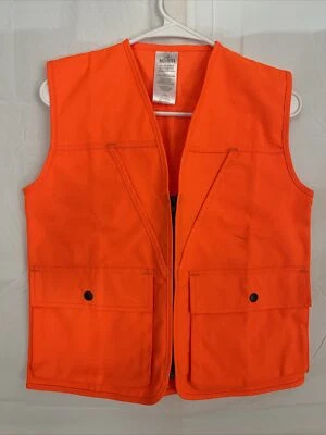 RedHead Hunting Vest Camo Safety Orange Medium Deer Shell Coated Pockets Zip - Image 1 of 4