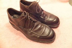 TO BOOT NY Adam Derrick Baron 10.5M Brown Leather Lugged Rubber Sole Oxford 3071 - Picture 1 of 10