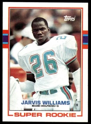 1989 Topps #291 Jarvis Williams RC Miami Dolphins - Image 1 of 2