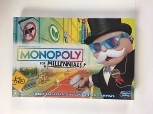 MONOPOLY FOR MILLENNIALS BOARD GAME - FAST-DEALING PROPERTY TRADING GAME - NEW - Picture 1 of 9