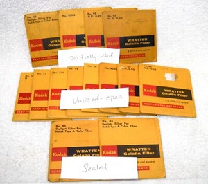 Lot of 14 Vintage Kodak Wratten Gelatin Filters 