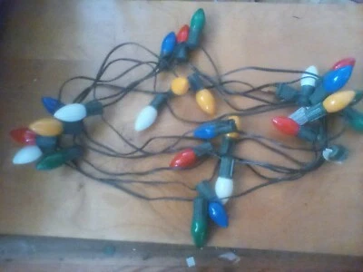 25 Count C9 Multi Color GE Glow Bright Incandescent Christmas Lights All Working - Image 1 of 4