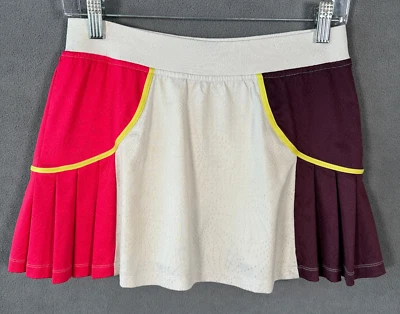 Saia curta feminina cauda pequena multicolorida elástica tênis de golfe - Imagem 1 de 4