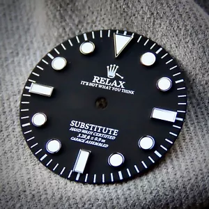 Quadrante seiko mod, quadrante nero opaco, indici argento con BGW9 LUME - Foto 1 di 2