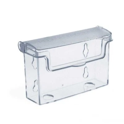 OUTDOOR BUSINESS CARD HOLDERS CLEAR PLASTIC WATERPROOF WALL DISPLAY STAND - Image 1 of 3