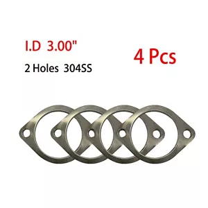 4Pcs 3.00"- 2 Bolt Universal Exhaust Flanges 2 Holes 304SS 76.2mm New - Bild 1 von 6