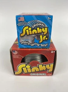 Originale Slinky & Slinky Jr. Giocattolo primavera da passeggio - Made in USA. Nuovo in scatola - Foto 1 di 3