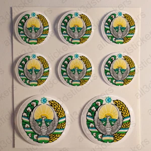 Autocollants Ouzbékistan Armoiries Blason Adhésif Ouzbékistan 3D Résine Moto - Picture 1 of 1