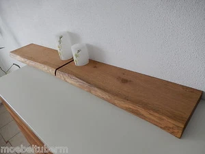 2xWandboard Eiche Wild Massiv Holz Board Regal Steckboard Regalbrett Baumkante ! - Bild 1 von 12