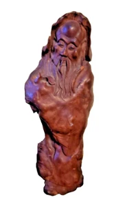 Antique Carved wood Asian Immortal Figurine of Deity Shou Lao - Picture 1 of 11