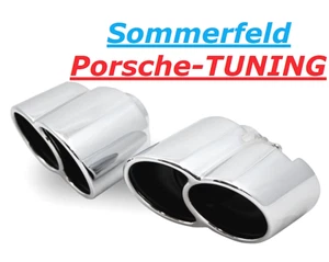 Porsche Carrera 996 MK1 + MK2 Tequipment Optik Doppel Endrohre double Tail Pipe - Picture 1 of 3