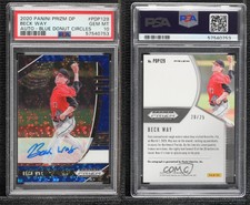 2020 Panini Prizm Draft Picks Blue Donut Circle /25 Beck Way PSA 10 GEM MT Auto