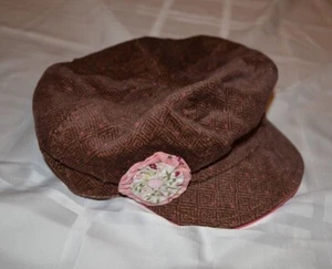 Cappello berretto Gymboree PRIMROSE Newsboy marrone nuovo con etichetta taglia 8 anni in su - Foto 1 di 3