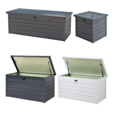 XL Large Storage Cabinet Lockable Outdoor Garden Chest Box Shed Container Tool - Image 1 of 4