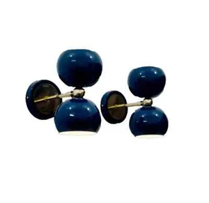 Messing Italienische Diabolo Wandleuchter Leuchte Lampe 50er Mid Century Paar 2 Lampen - Bild 1 von 7