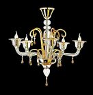 Chandelier Ceiling Glass Of Murano Classic Handmade IN Italy 5 LED new