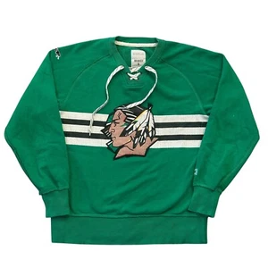 UND Fighting Sioux Crew Neck Sweatshirt Mens Small Kelly Green North Dakota CCM - Picture 1 of 10