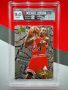 HGA 9.0 Mint 1995-96 Fleer Metal Nuts & Bolts #212 Michael Jordan - Picture 1 of 3