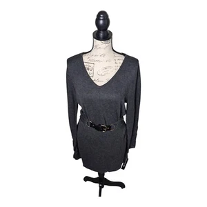 International Concepts Damen dunkel anthrazit Gürtel Tunika Pullover Größe XL - Bild 1 von 6