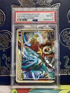 PSA 8 Suicune & Entei Legend Unleashed 94/95 Top Half Holo Pokemon Card - Picture 1 of 3