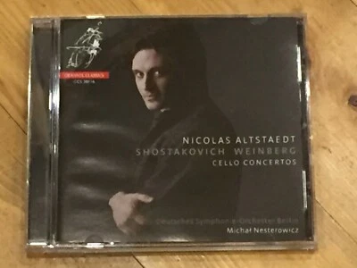 Signed by NICOLAS ALTSTAEDT Shostakovich Weinberg Cello Concertos CHANNEL CD NEW - Bild 1 von 3
