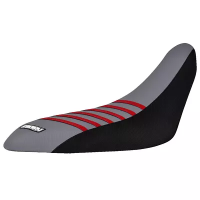 Чехол на сиденье Yamaha Raptor 700 700 R 2006-2024 ЧЕРНАЯ СТОРОНА / СЕРЫЙ / ТЕМНО-БОРДОВЫЙ РЕБРО #193 - Изображение 1 из 4