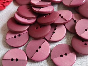 Lot 10 boutons vintage rose contraste mat lumineux 2,2 cm ref 5559 - Picture 1 of 2
