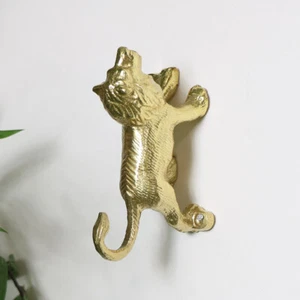 Gold metal wall mounted lion coat hook home decor accessories kitchen bathroom - Picture 1 of 3