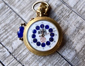 Antique Roskopf Patent Pocket Watch Collectable Bronze Pocket Watch With Chain - Picture 1 of 9