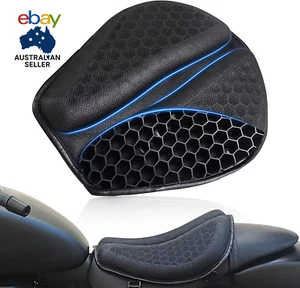 Foldable Motorcycle Gel Seat Cushion, Large 3D Honeycomb Structure Shock Absorpt - Picture 1 of 12