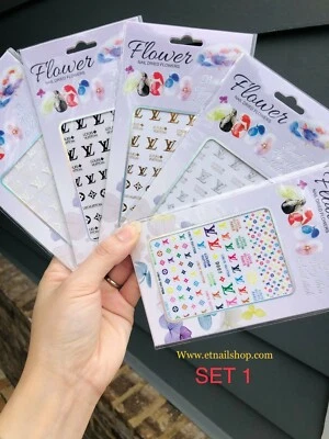 LO ÚLTIMO 5 ESTILOS DE CALCOMANÍA 3D PEGATINAS UÑAS CALIFICADAS, LAS MEJORES PEGATINAS Foto 1 de 4