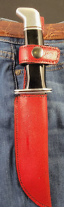 Buck Knives 119 Sheath Right Pull with Authentic SEA SNAKE SKIN leather