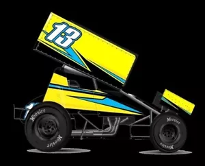Justin Peck #13 Buch Motorsports 2022 Winged Sprint Car Maßstab 1:18 - Bild 1 von 3