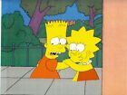 Simpsons Bart & Lisa Season 1 Very Rare Production Cel & Photocopied Background