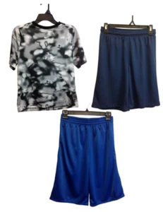 Nike BCG Starter Boys 3 Piece T-Shirt Shorts Activewear Black White Blue Size XL - Picture 1 of 4