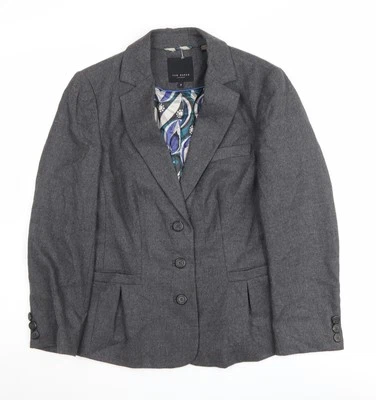 Blazer Ted Baker Para Mujer Gris M Negocios Formal Foto 1 de 4