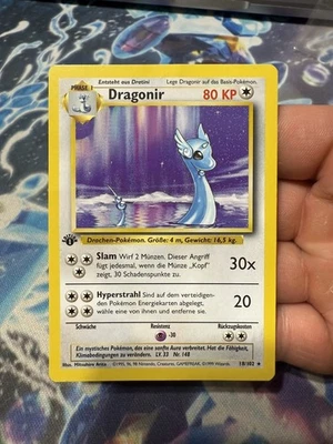1st Edition German Dragonair 18/102 Dragonir Rare Pokemon Card Base Set  - Image 1 of 4