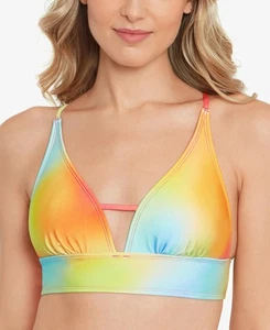 SALT COVE JUNIORS PRINTED FRONT-TAB BIK WATER COLORS MULTI M - Picture 1 of 4