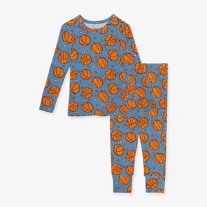 Posh Peanut Basketball Bambus L/S 2 Stk. pjs set, 5T/6T, Neu mit Etikett - Bild 1 von 2