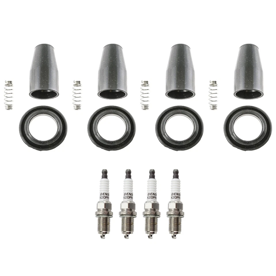 Denso 4 Standard Spark Plugs 4 Coil Boots Kit for Chevrolet Cruze Sonic 1.8L L4 - Image 1 of 1