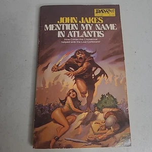 Mention My Name in Atlantis  John Jakes 1972 DAW Michael Whelan cover Conax - Picture 1 of 7