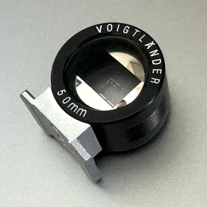 Voigtlander - 50mm Black Shoe-Mount Brightline Viewfinder - Beautiful Condition - Picture 1 of 10